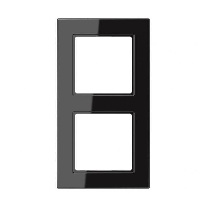 Jung Rahmen 2f.bruchsicher A5582BFSW f.waager.u.senkr.komb. schwarz