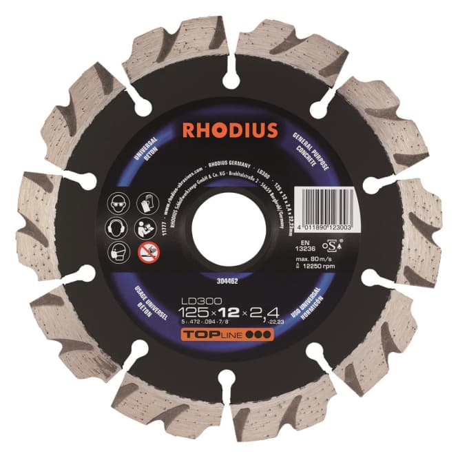 Rhodius Diamantscheiben LD 300 304462 125x12x2,4x22,23 Universal/Beton