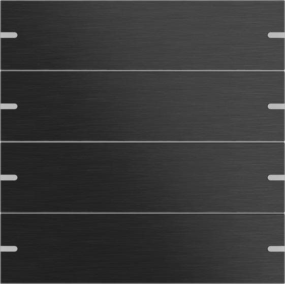 GIRA 5024126 Wippenset 4fach Tastsensor4 TS4 Aluminium Schwarz (eloxiert)