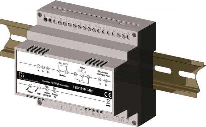 TCS Interface TKI bis zu FBO1110-0400 64Rufziele 16st Rufnummer Hutschiene 6TE