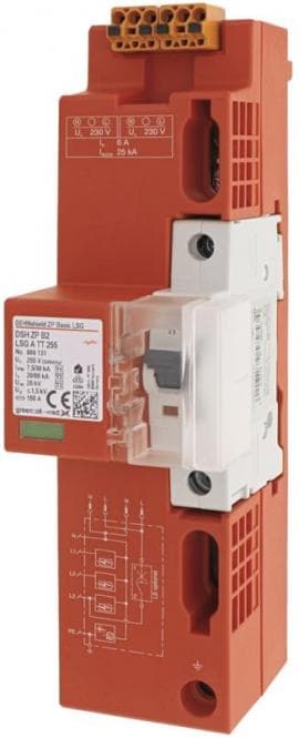 Dehn 909131 DSH DSH ZP B2 LSG A TT 255 ZP B2 TT 255 Kombi-Ableiter Typ1+2 30kA