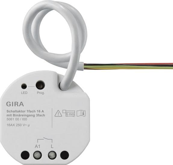 GIRA 506100 Schaltaktor 1fach 16A UP Binäreingang 3fach OneKNX