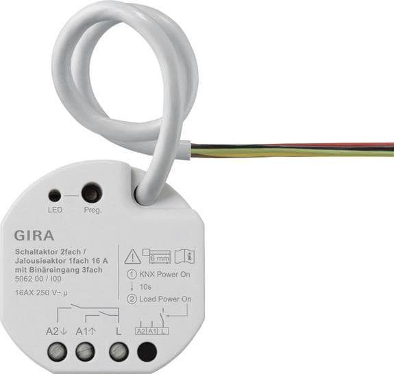 GIRA 506200 Schalt-/Jalousieaktor 2/1f 16A UP OneKNX