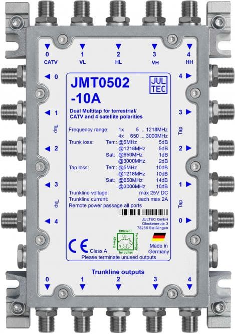 Jultec Mehrfachabzweiger JMT0502-10A 5Stammleitungen(passiv) 2 Abzweiggruppen