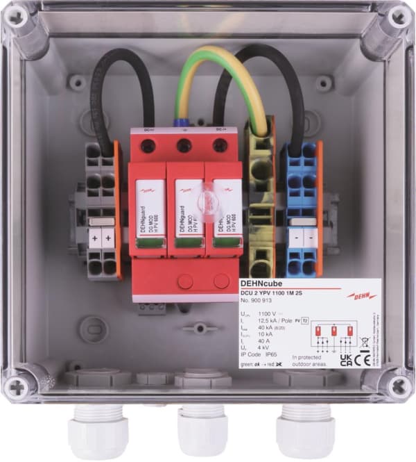 Dehn 900913 DCU 2 DCU 2 YPV 1100 1M 2S YPV 1100 1M 2S GAK im Gehäuse IP65 f.PV-