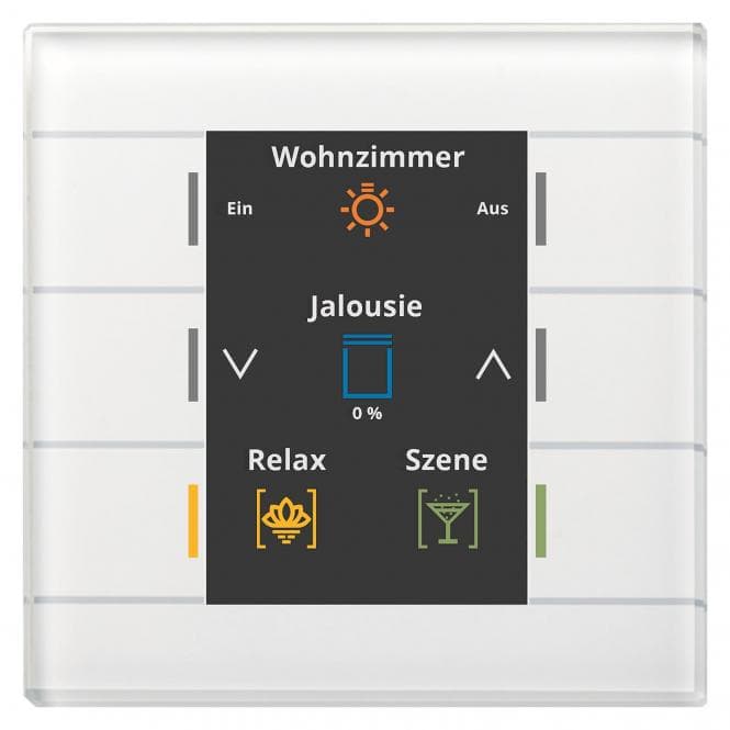 MDT Glastaster II Smart mit Farbdisplay, Weiß BE-GT20W.02
