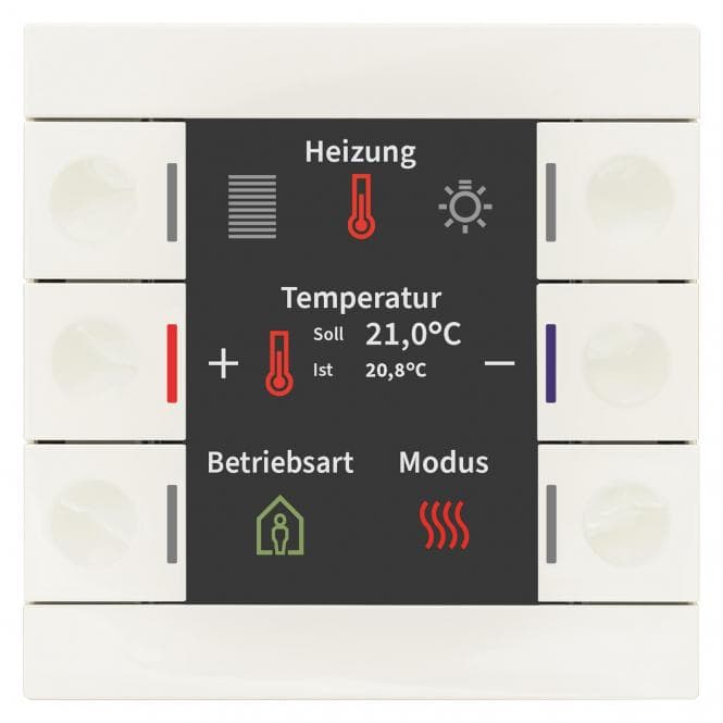 MDT BE-TAS86T.02 Taster Smart 86 m.Farbdisplay+Temperatursensor Reinweiß
