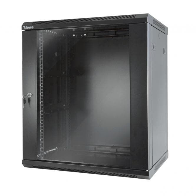 Televes Wandvert. 19z 15+2HE MSR1915B 600x450mm zerlegt schwarz RAL 9005