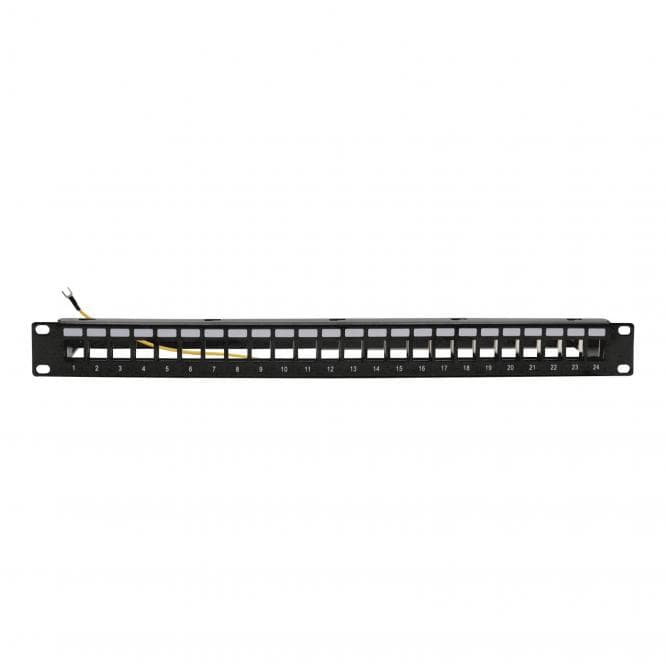 Televes Frontblende 19z UFB24RJ-A 1HE mit Kabelhalter,24xRJ45 RAL 9005