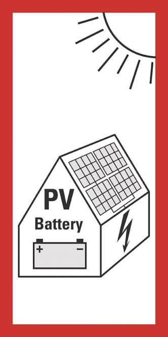 HEIN 39194 Hinweisschild HEIN_39194 Photovoltaik-anlage VDE PF 200x100mm (Inhalt 1 Stück)