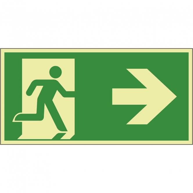 HEIN 47317 Rettungszeichen HEIN_47317 Rettungsweg rechts ASR KP 300x150mm