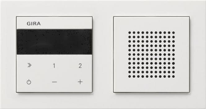GIRA 232029 UP-Radio IP Lautsprecher+ Rahmen E2 Reinweiß glänzend