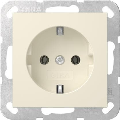 GIRA 418801 SCHUKO-Steckdose System 55 Cremeweiß glänzend