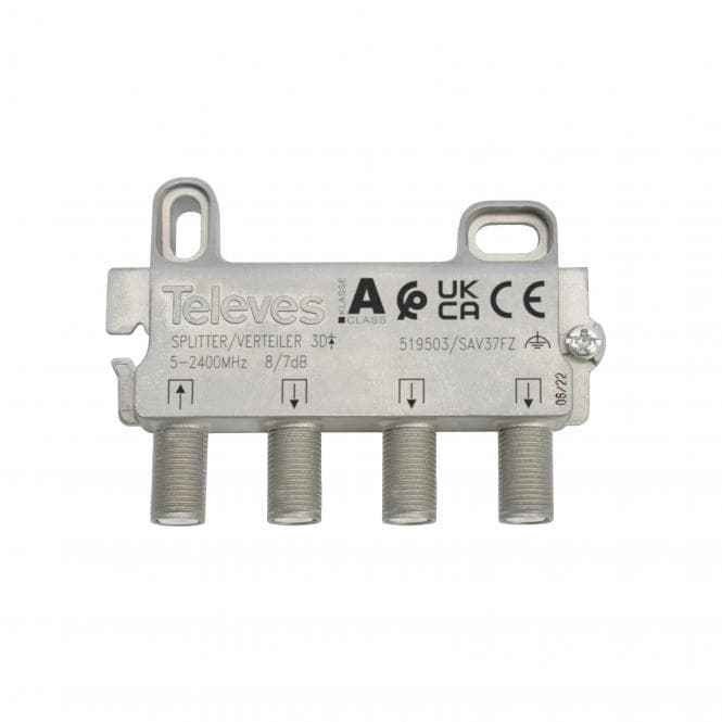 Televes 3-fach Verteiler SAV37FZ 5-2400 MHz VD: 7dB
