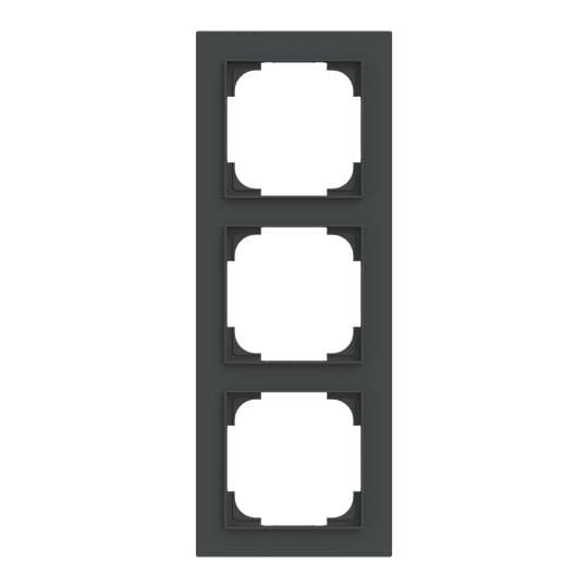 BJ Abdeckrahmen 3-fach schwarz 1723-45M matt Busch-art linear