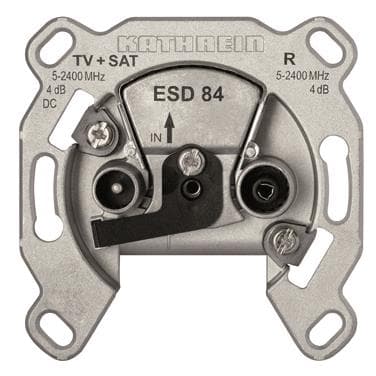 KATH Antennendose Stich 2fach ESD 84 2x4-2400MHz AD:3,8/4,3dB