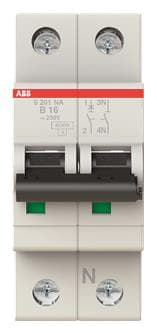 ABB Sicherungsautomat 16A S201-B16NA pro M compact 1polig +NA Baur.S 200