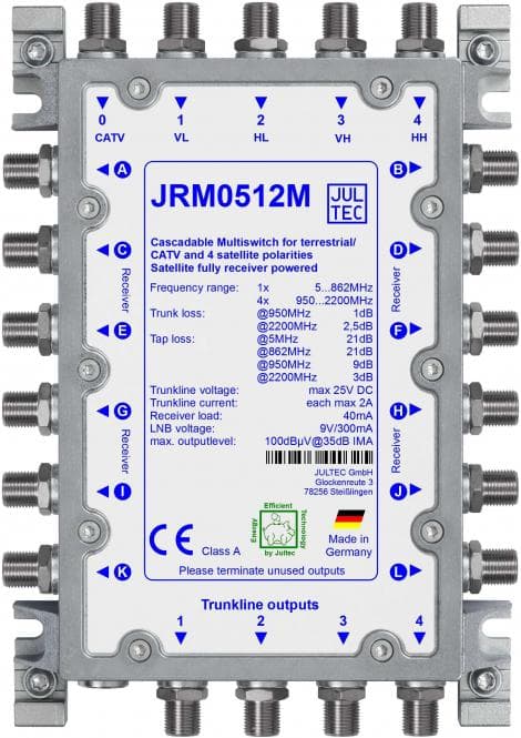 Jultec Multischalter JRM0512M 5 auf 12 Kaskade