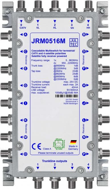 Jultec Multischalter JRM0516M 5 auf 16 Kaskade
