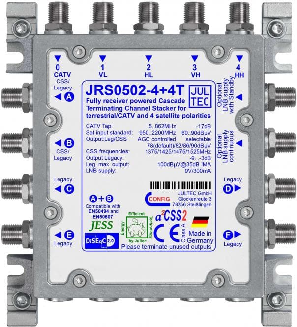 Jultec Einkabelmultischalt. JRS0502-4+4T 5 auf 2/4UB+4