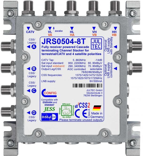 Jultec Einkabelmultischalter JRS0504-8T 5 auf 4/8UB