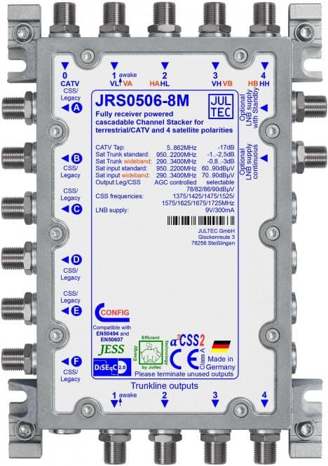Jultec Einkabelmultischalter JRS0506-8M 5 auf 6/8UB