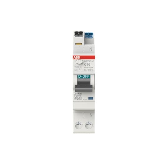 ABB FI/LS-Schalter 1 DSX301CA-C16/0,03 TE 6kA 1P+N Typ A C16 2CSR255165R1164