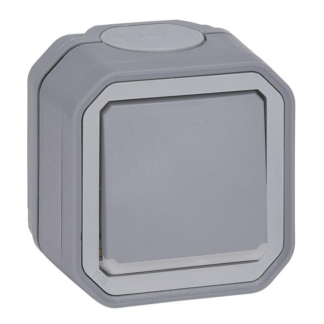 Legrand 069726L Plexo New FRAP IP44 Kontrollschalter grau 10A 2polig