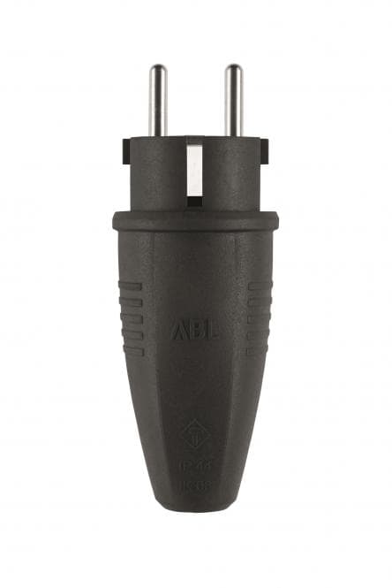ABL Gummi Schuko-Stecker 100000039 (TPE) schwarz IP44 bis 3x 2,5mm