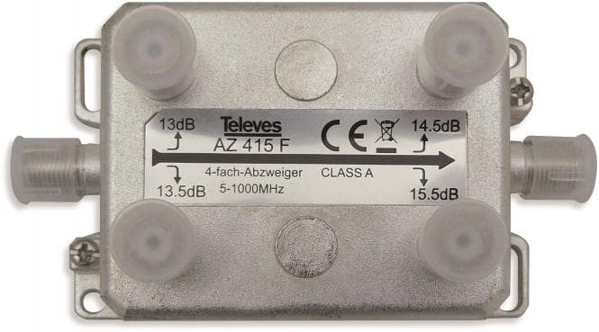 Televes Abzweiger 4fach 12-15dB AZ415F