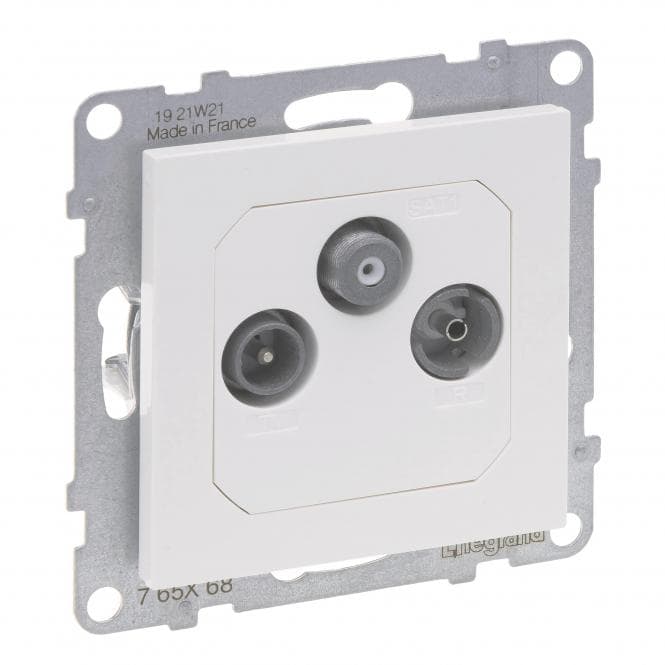 Legrand 765168 SEANO Durchgangsdose TV-R-SAT f.HD-TV in der Farbausführung