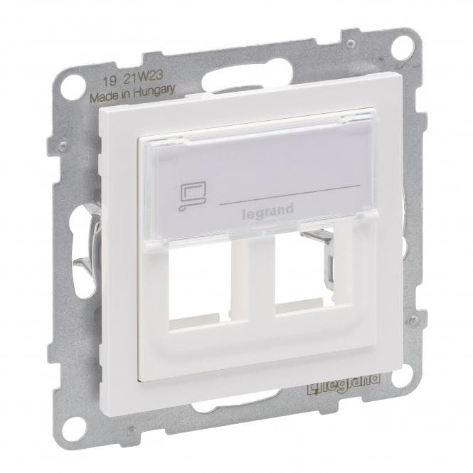 Legrand 765602 SEANO 2-fach Adapter f.Key-Stone Datendosen Ultraweiß