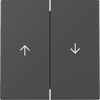 GIRA 3294005 Wippe 2fach Pfeil System 55 Schwarz matt (lackiert)