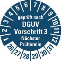 HEIN 185661 Prüfpl.DGUV3 NP 26-31,bl,PF,Ø30mm,500/RO