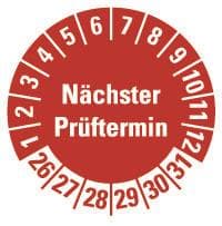 HEIN 185777 Prüfplakette NP 26-31,r,PF,Ø20mm,500/RO