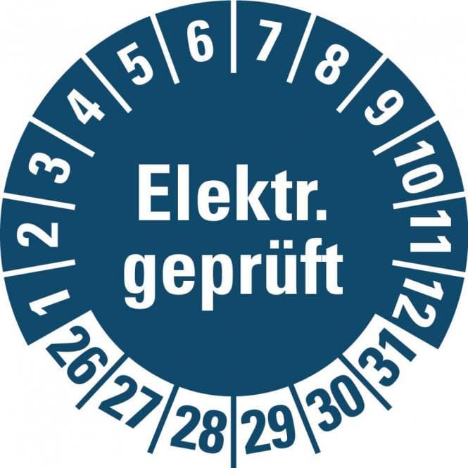 HEIN 187804 Prüfpl.El.gep.,26-31,bl,PF,Ø30mm,500/RO
