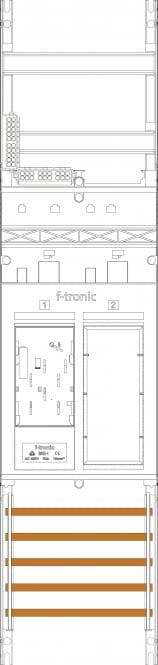 f-tronic Zählerfeld 1-feldrig ER6 H=1050mm 1-eHZ 1 Res. 7141000