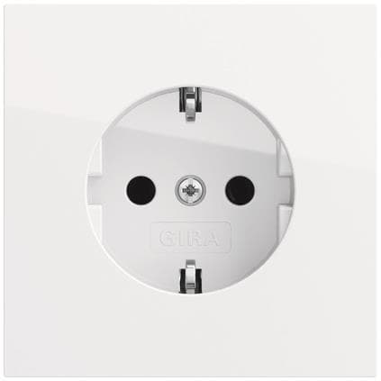 GIRA 418870 SCHUKO-Steckdose Flächenschalter Reinweiß