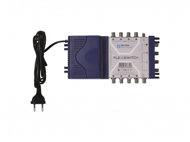 WISI FLEXSWITCH Multischalter DXS0508 5in8 aktiv mit Netzteil