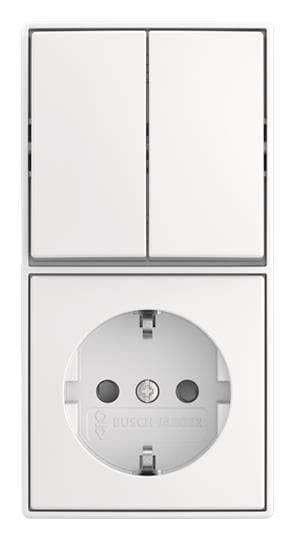 BJ Kombination 2601/5/20 EAPBJ-524 Wippschalter Serienschaltung SCHUKO