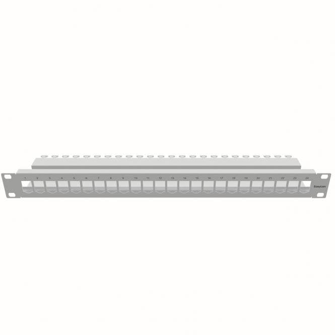 EasyLan Patchpanel 1HE 19 24x CKVFD0124 fixLink D* RAL7035