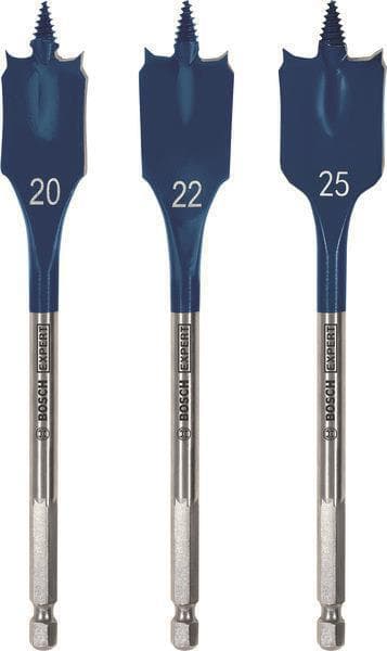 Bosch EXPERT Self Cut Speed 2608902107 Flachfräsbohrer-Set 20/22/25mm 3-tlg. (Inhalt 5 Stück)