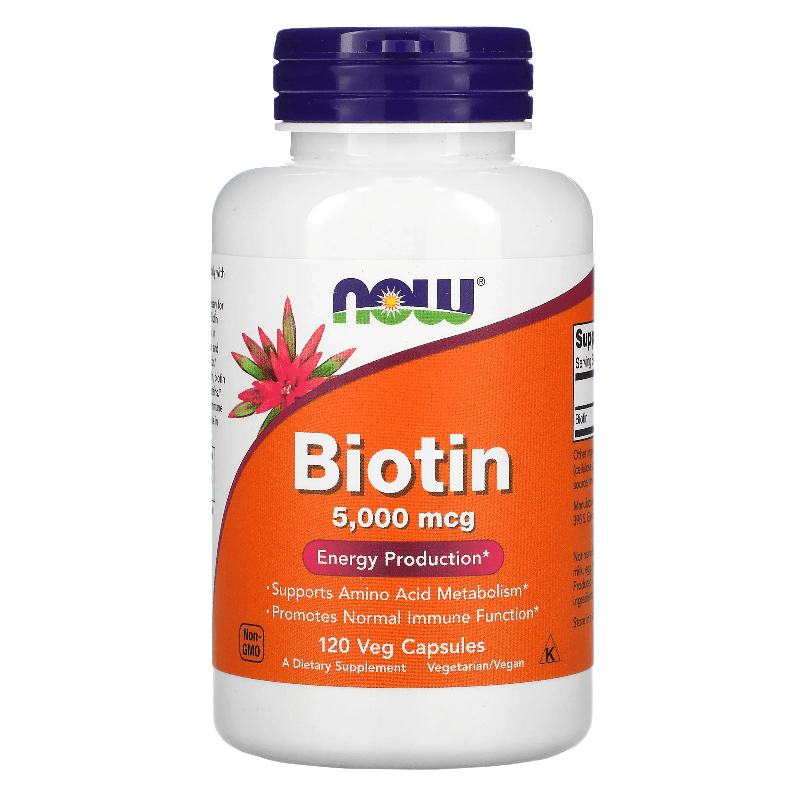 Witaminy B Now Foods Biotin 5000mcg 120kaps