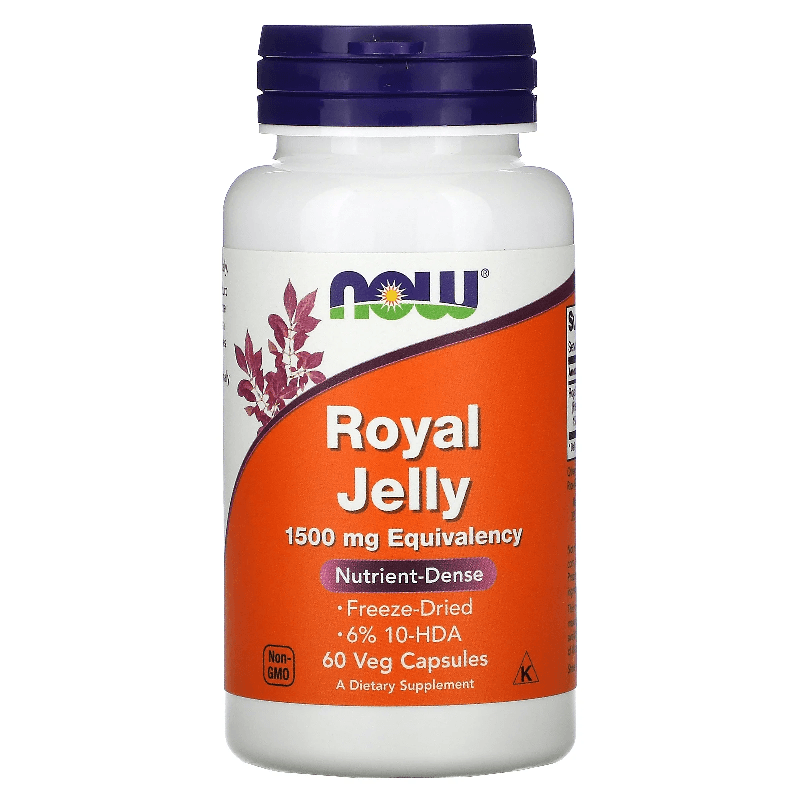 Układ Nerwowy Mleczko Pszczele Now Foods Royal Jelly 1500mg Equivalency 60vkaps