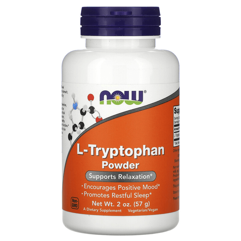Układ Nerwowy Tryptofan Now Foods L-Tryptophan Powder 57g