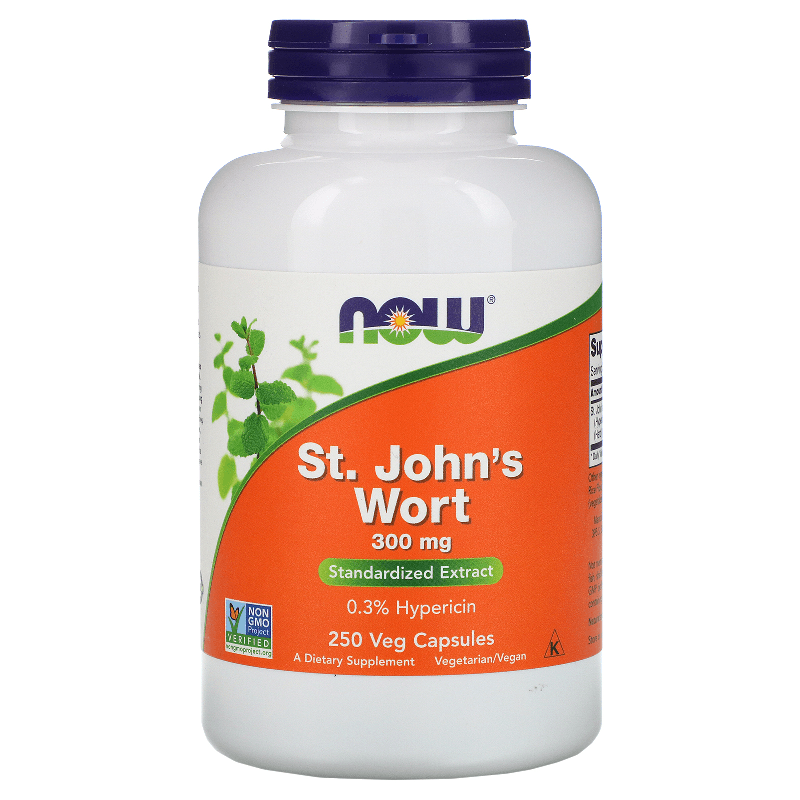 Układ Nerwowy Dziurawiec Zwyczajny Now Foods Mood Support with ST. John's Wort 250vkaps
