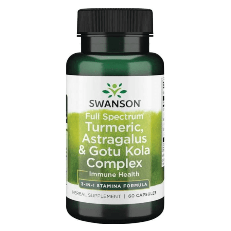 Detoks i Antyoksydanty Kompleks Swanson Astragalus Turmeric Gotu Kola 60kaps