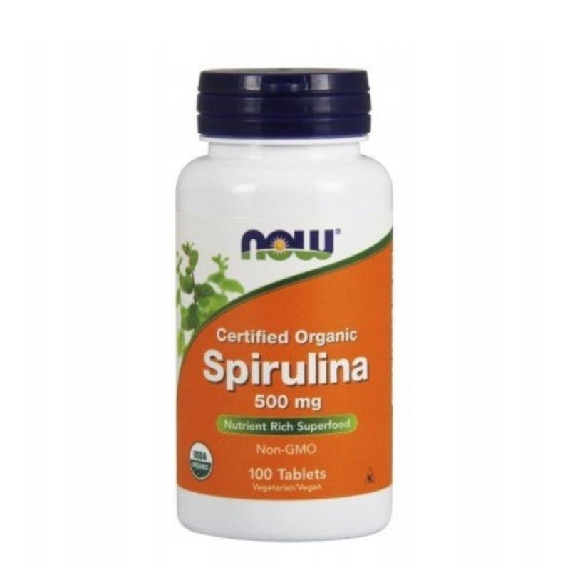 Trawienie Spirulina Now Foods Spirulina Organic 500mg 100tab