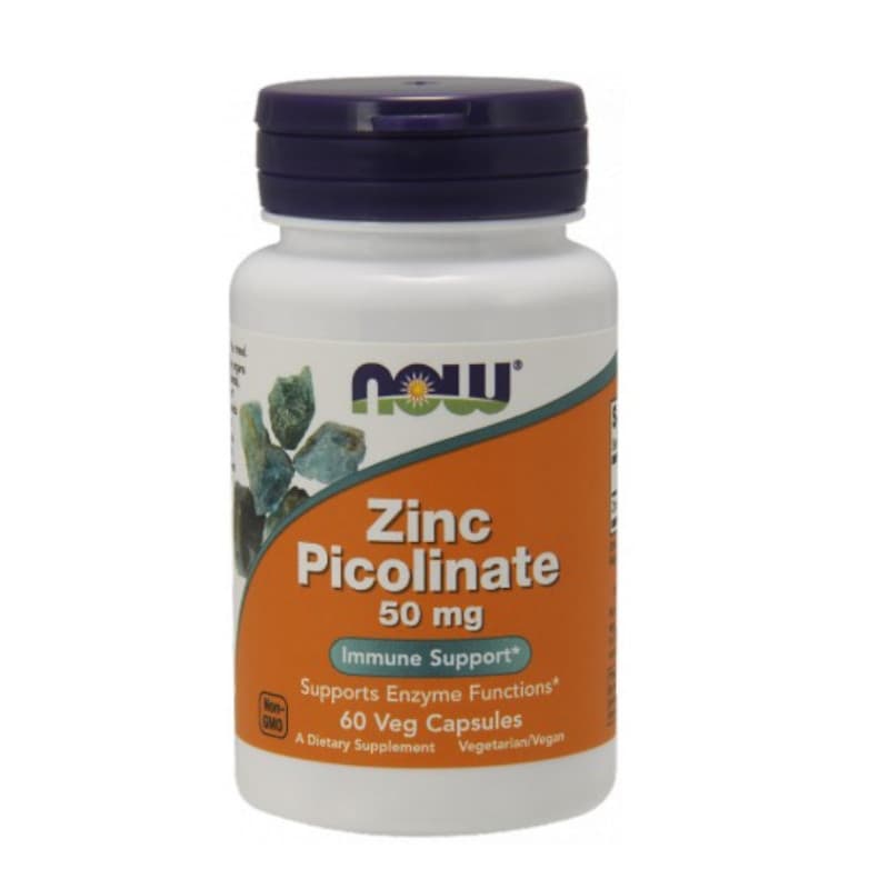 Minerały Cynk Now Foods Zinc Picolinate 50mg 60kaps
