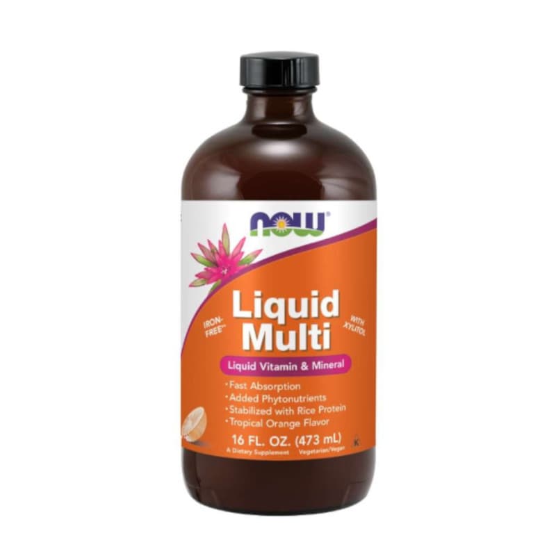Witaminy i Minerały Kompleks Now Foods Liquid Multi Tropical Orange (Iron Free) 473ml